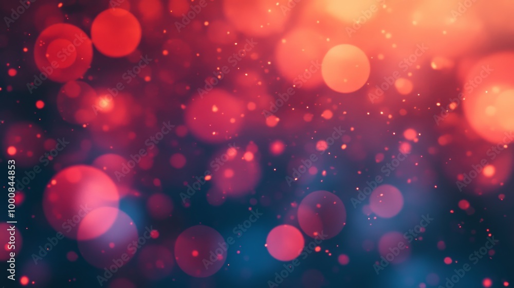 Abstract Background with Bokeh Lights in Red Orange Colors Glittering Effects Abstract Background with Bokeh Lights in Red Orange Colors Glittering Effects