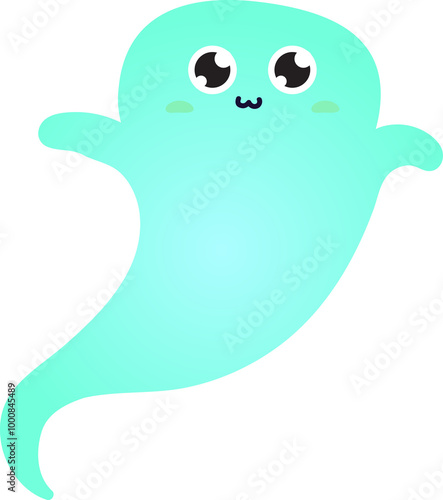 cute ghost cartoon , halloween