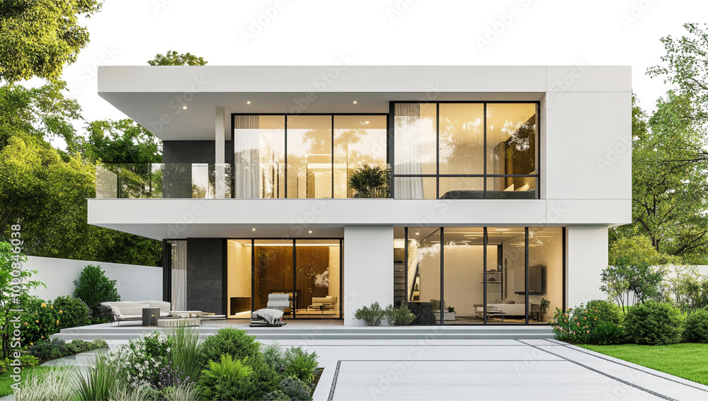 Unique Luxury House PNG on Transparent White Background Unique Luxury House PNG on Transparent White Background