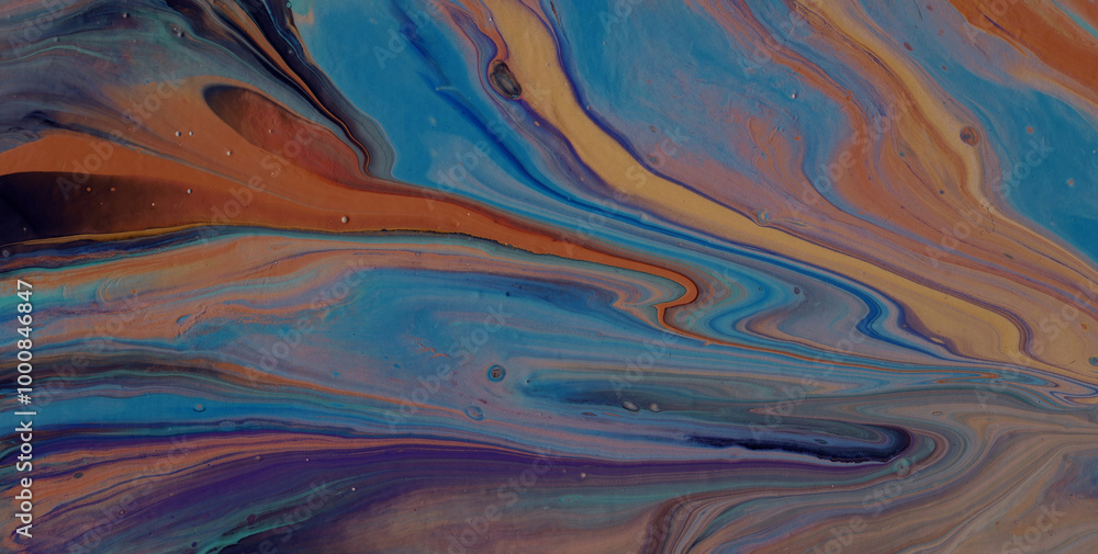 Fototapeta premium A Vibrant Colorful Painting with Grunge and Water Textures 