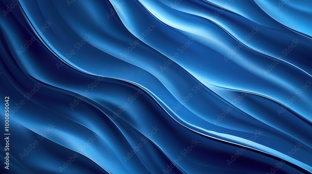 Obraz premium Fluid Blue Wave Patterns for Abstract Backgrounds