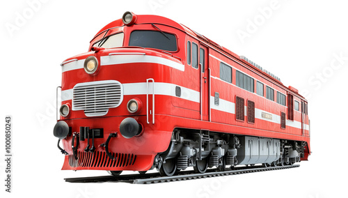 Red Train PNG on Transparent White Background