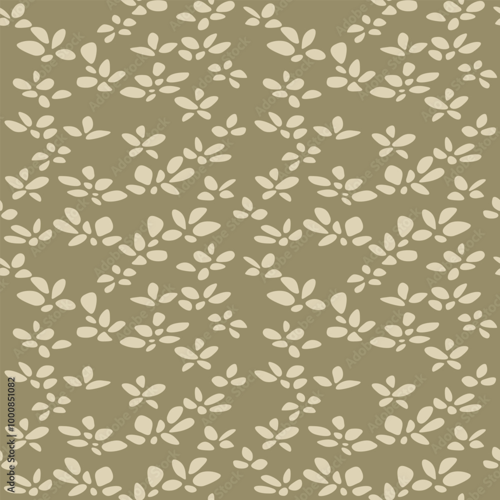 Obraz premium Japanese Petal Flower Vector Seamless Pattern