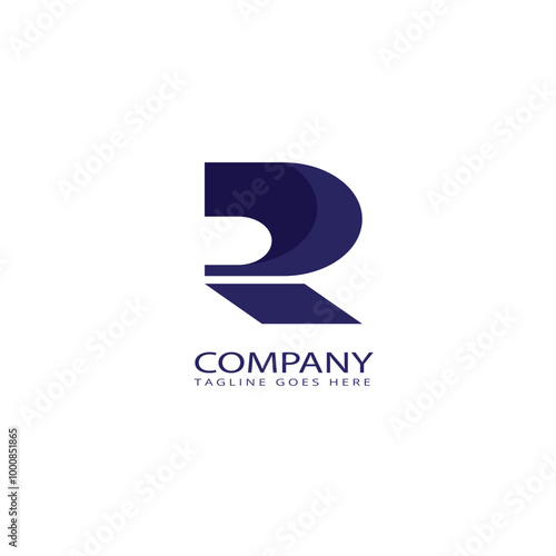 creative elegant minimalist modern logo letter R