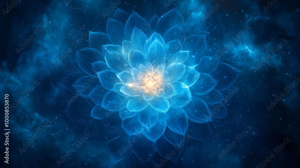 Obraz premium Blue Background with Awesome Star Pattern