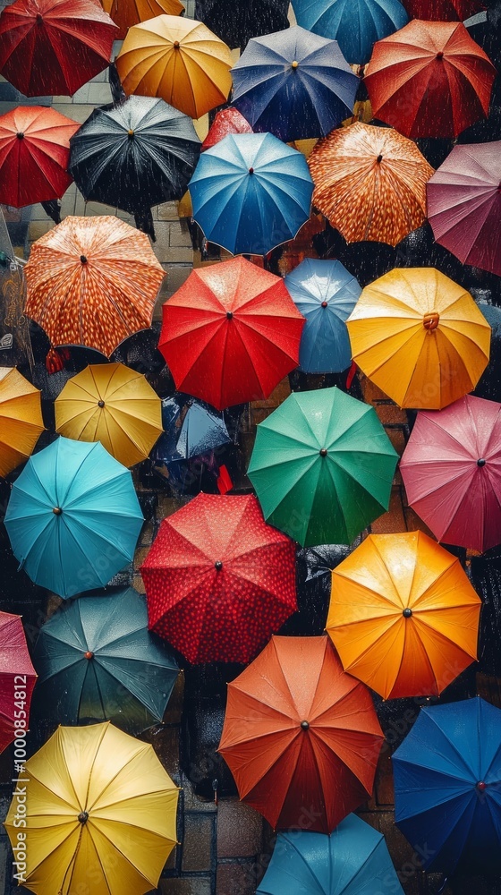 many colored small umbrellas many colored small umbrellas