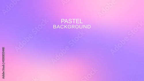 Pastel Colorful Gradient Background. Pink and Purple Color Gradation. Grainy Noise Texture. Design for Template, Social Media, Trendy, Vintage, Brochure, Banner