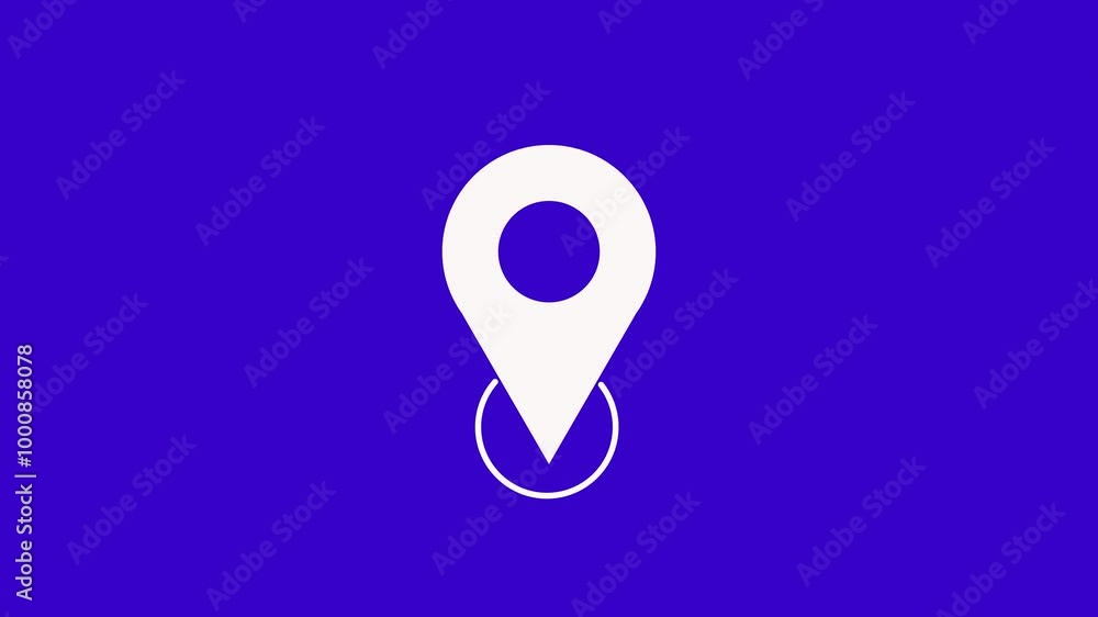 Simple location pointer with house symbol. GPS Location Pin pointer icon animation on white background. Simple location pointer with house symbol. GPS Location Pin pointer icon animation on white background.