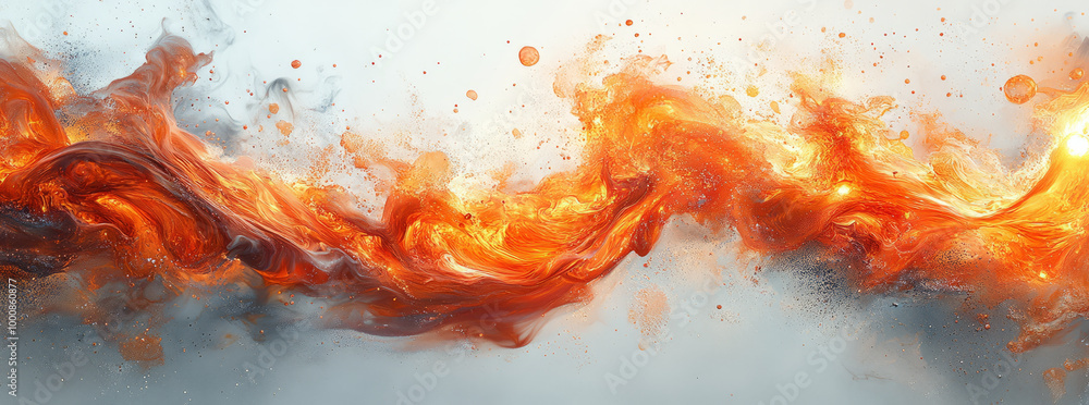 Burning flash on white background Burning flash on white background