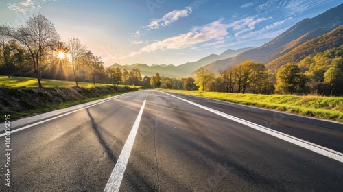 Scenic Road Through Autumnal Mountains