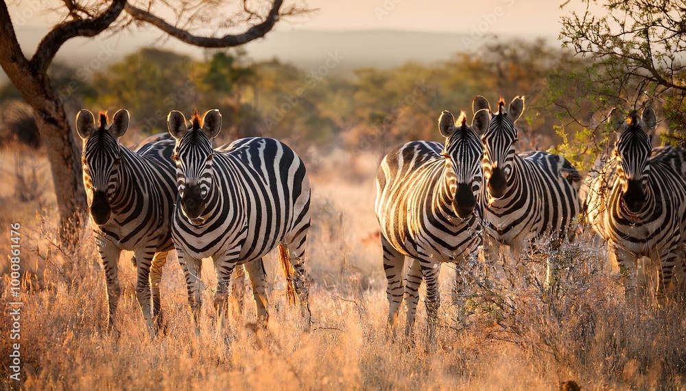 Fototapeta premium Plains zebras in Kruger National Park