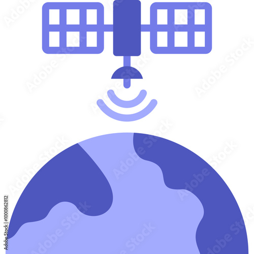 Remote Sensing Satellite Icon