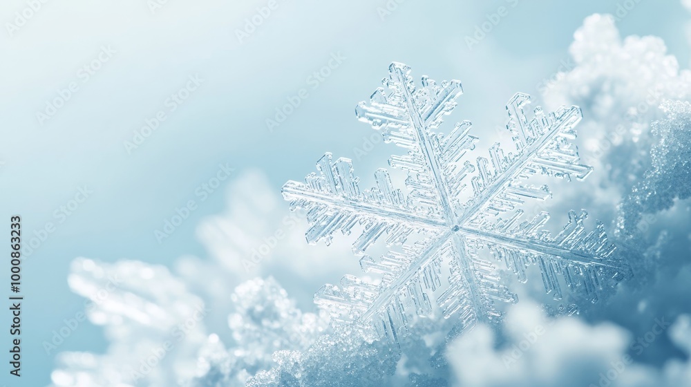 A blue background with snowflakes on it A blue background with snowflakes on it