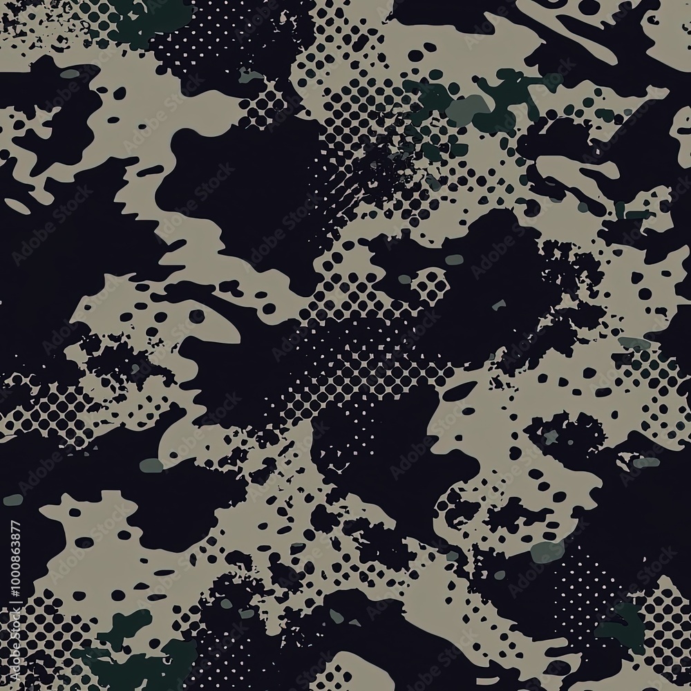 Grunge Hunting Camouflage Seamless Texture, Camo Pattern Grunge Hunting Camouflage Seamless Texture, Camo Pattern
