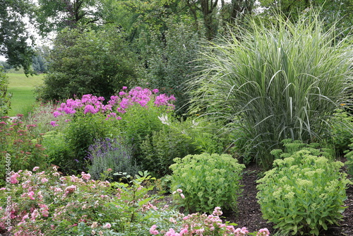 Staudengarten blüht bunt