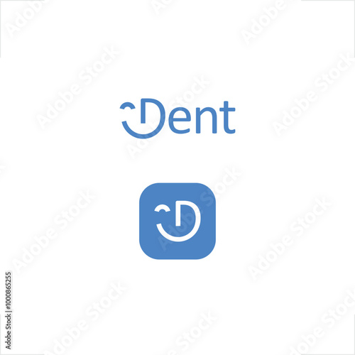 smile D letter dental logo