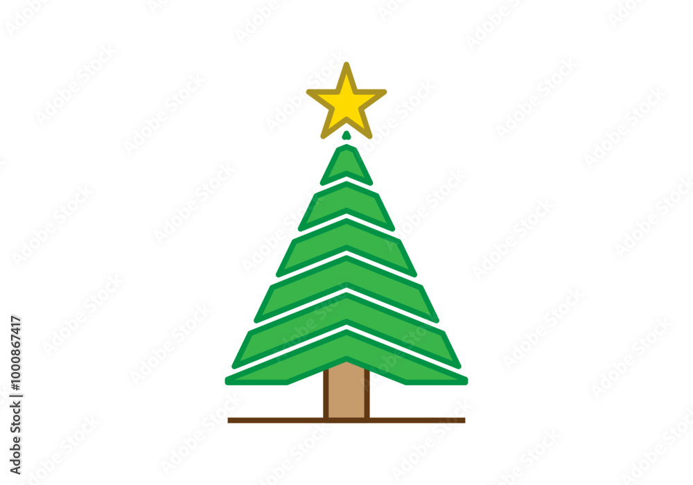 Árbol de navidad verde con estrellas Árbol de navidad verde con estrellas