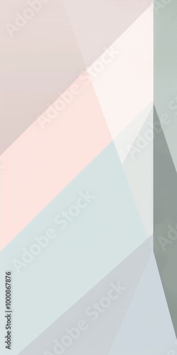 Minimalist Abstract Geometric Design with Soft Pastel Colors - flat Minimal panels, light blue, white, pink and mobile wallpaper