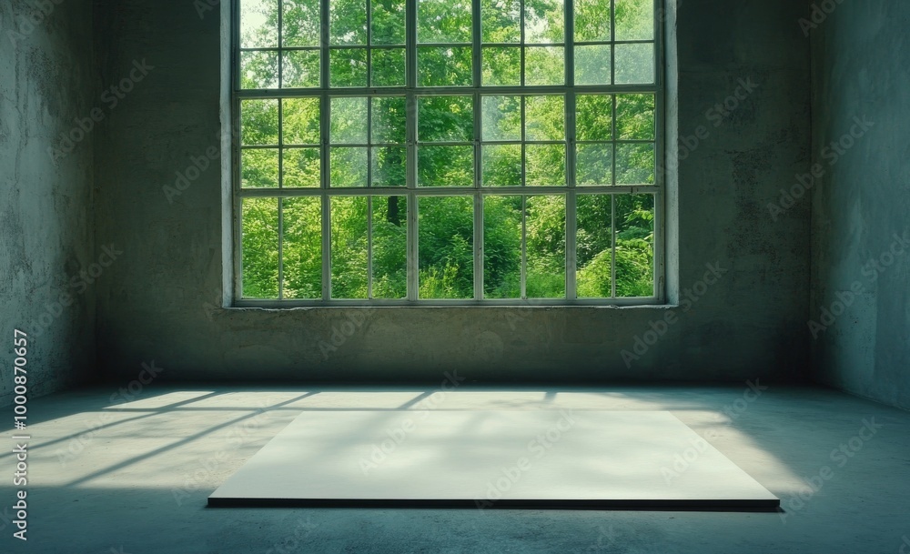 Frosted Glass Window In Abandoned Factory Frosted Glass Window In Abandoned Factory