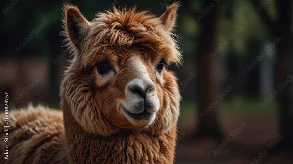 alpaca over a blurry background alpaca over a blurry background