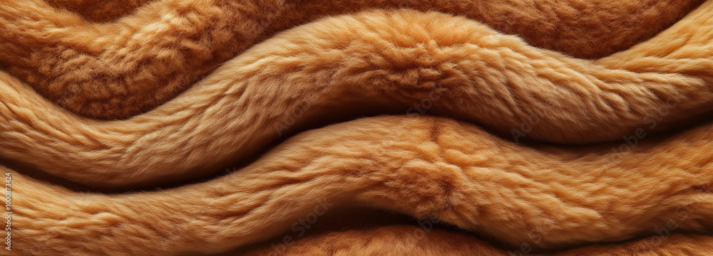 A close-up texture of warm, wavy fabric showcasing rich golden hues in an inviting, cozy setting during daylight A close-up texture of warm, wavy fabric showcasing rich golden hues in an inviting, cozy setting during daylight