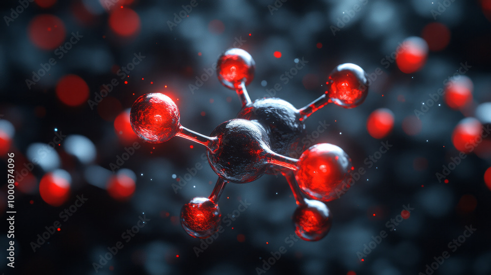 A 3D model of the Ha O molecule, with accurate representation of the bonds and angles between hydrogen and oxygen atoms A 3D model of the Ha O molecule, with accurate representation of the bonds and angles between hydrogen and oxygen atoms