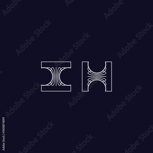 abstract magnetic wave field logo