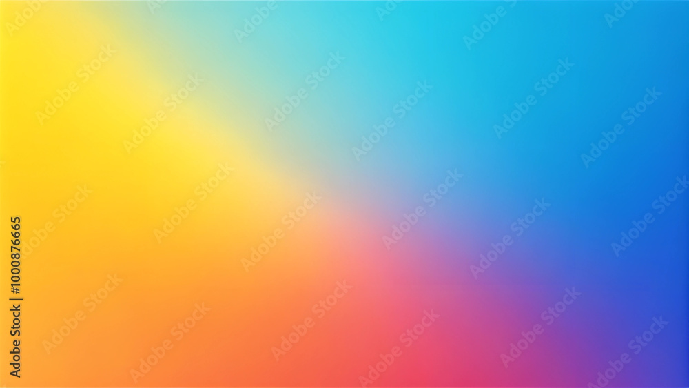 Obraz premium Abstract gradient background with smooth transition from vibrant yellow to deep blue, lively and dynamic 