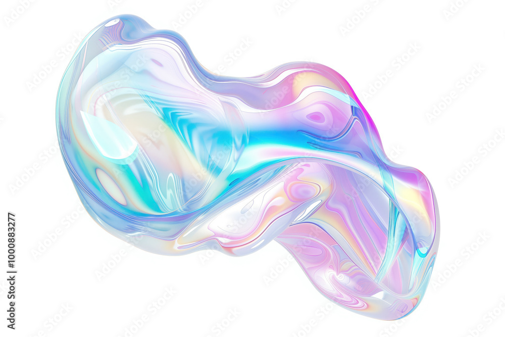 Abstract Holo Liquid, Generative AI Abstract Holo Liquid, Generative AI