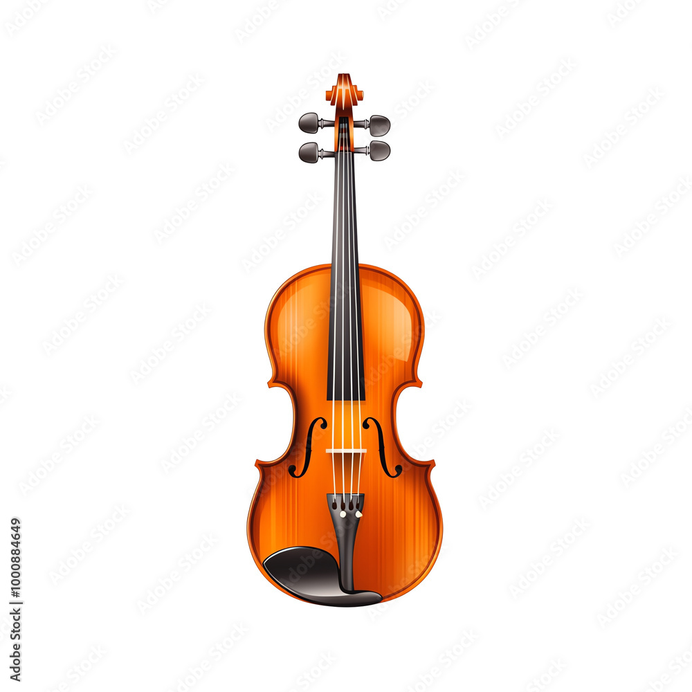 Fototapeta premium Violin, musical instrument, isolated background