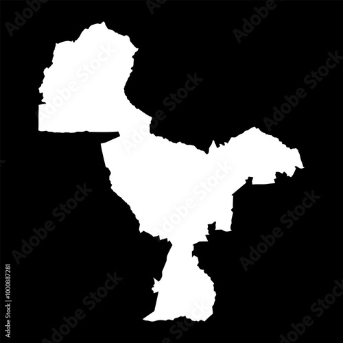 Midlands province map, administrative division of Zimbabwe. Vector illustration. photo