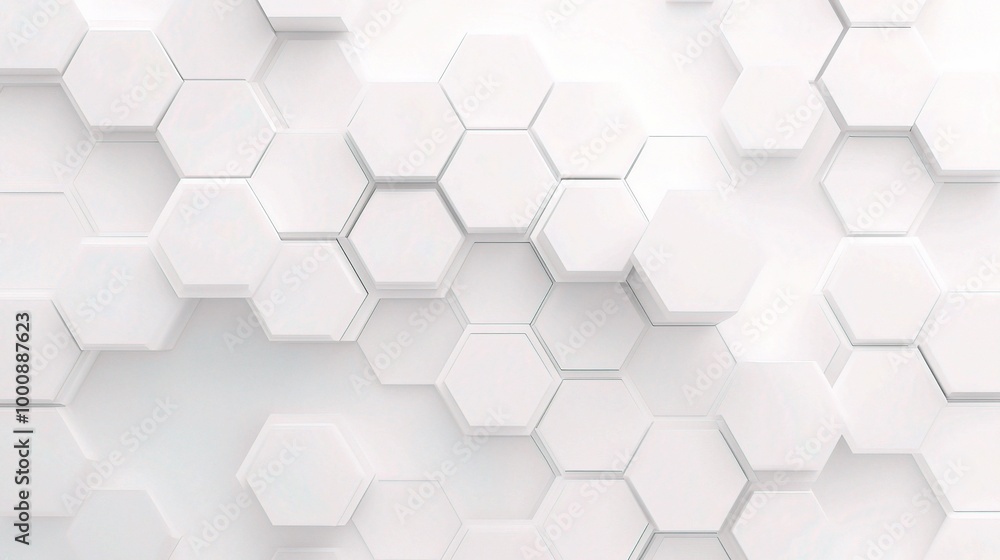 Modern White Hexagonal Pattern Background Modern White Hexagonal Pattern Background