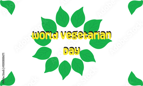 world vegetarian day with simple clothing design for greeting banner