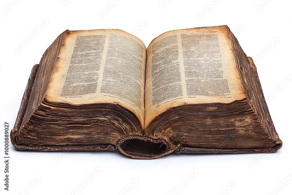 Isolated open book on a white backdrop. Generative Ai Isolated open book on a white backdrop. Generative Ai