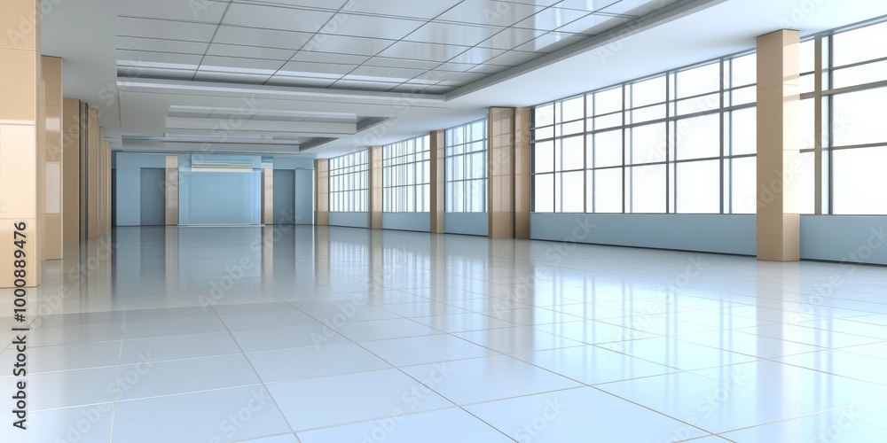 Fototapeta premium Modern Building With Geometric Pattern