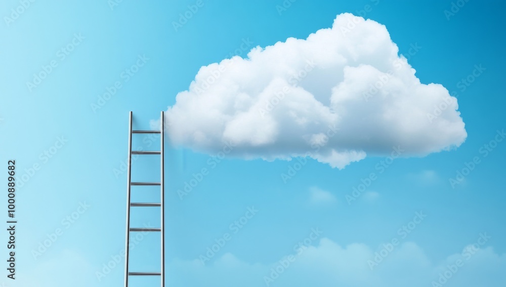 Ladder Leading Up To Clouds Ladder Leading Up To Clouds