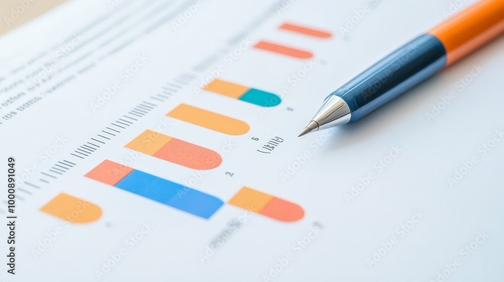 Financial Insights, Pen and Paper with Graphs Depicting Data Analysis Financial Insights, Pen and Paper with Graphs Depicting Data Analysis