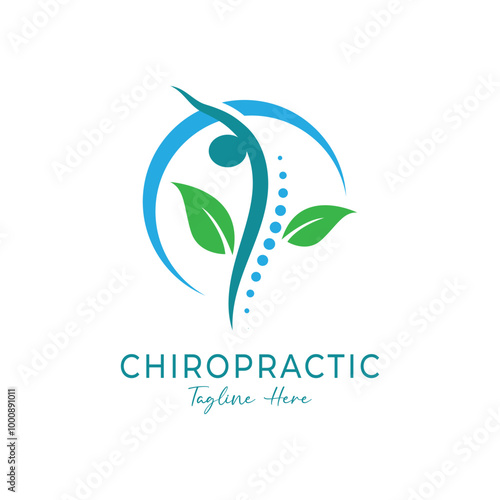 Chiropractic logo design vector creative element concept