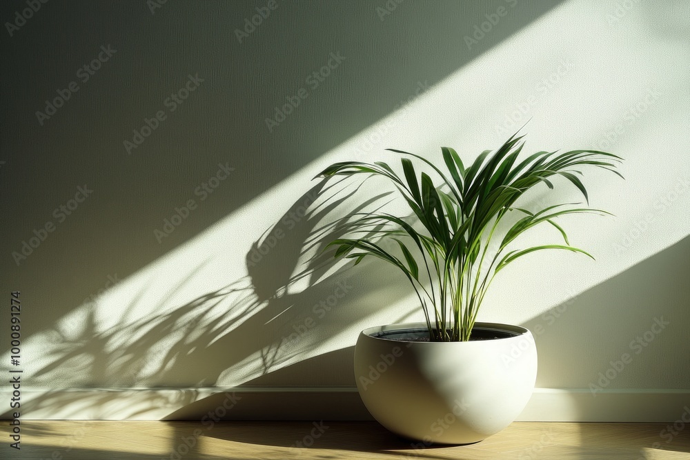 Potted Plant on Wooden Floor Potted Plant on Wooden Floor