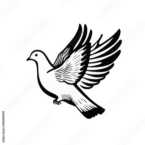 colombe en vol