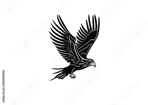 illustration d'un aigle noir 