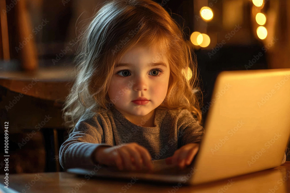 Girl Using Laptop Girl Using Laptop