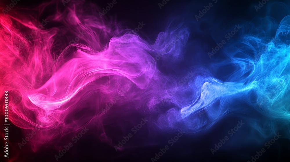 Abstract colorful smoke with red, pink and blue swirls. Abstract colorful smoke with red, pink and blue swirls.
