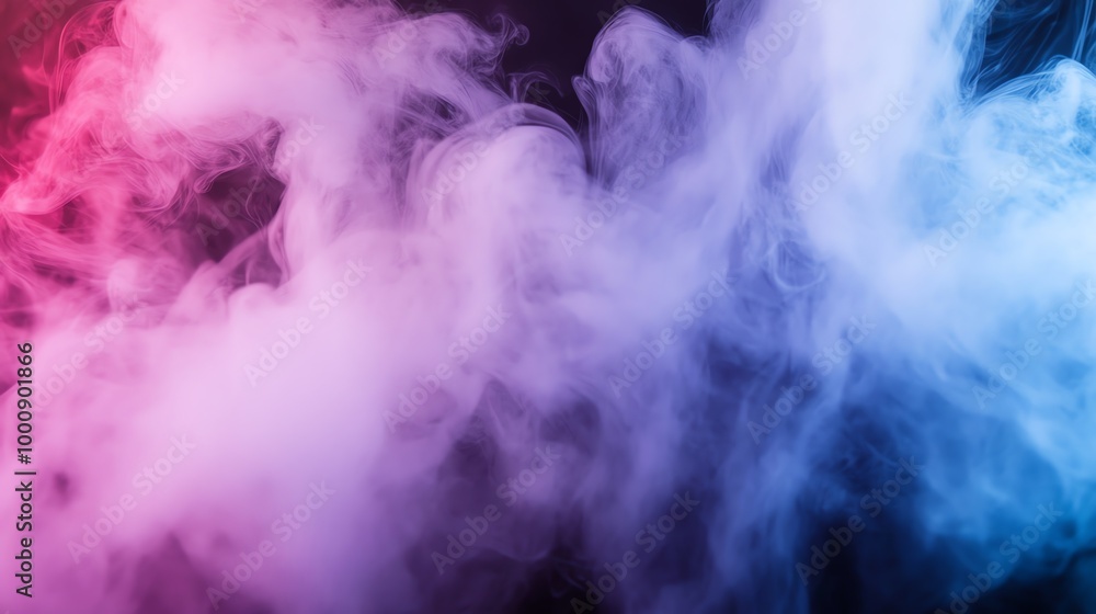Fototapeta premium Abstract background of pink and blue smoke.