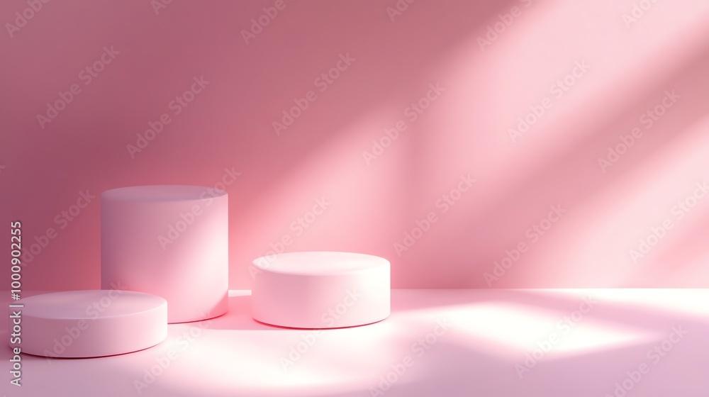 A minimalist background with a light blue wall and pink wall meeting in a corner. A minimalist background with a light blue wall and pink wall meeting in a corner.
