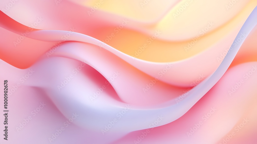Naklejka premium Abstract background with soft, colorful waves.