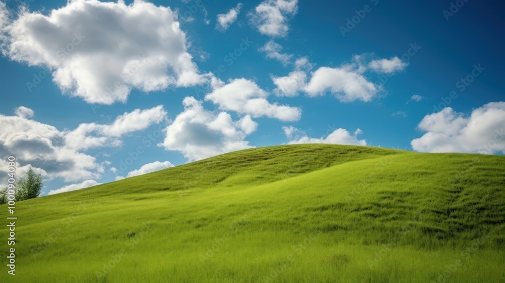 Rolling Green Hills Under a Blue Sky Rolling Green Hills Under a Blue Sky