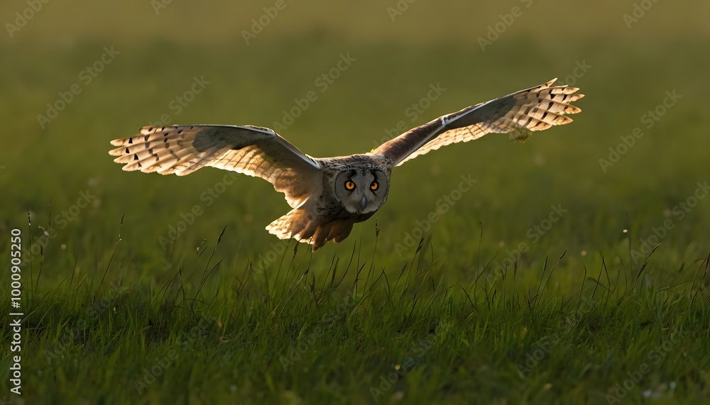 Fototapeta premium Owl Hunting in Twilight 