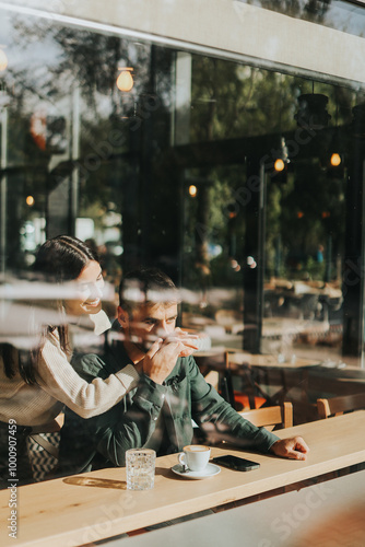 Couple enjoying a warm afte...