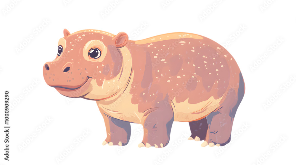 A cute cartoon hippo with a round body, large expressive eyes, and a friendly smile set against a black background. A cute cartoon hippo with a round body, large expressive eyes, and a friendly smile set against a black background.